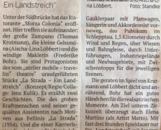 La Strada- Ein Landstreich- UA/ Schauspiel 2019/ Presse