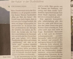 »Blut am Hals der Katze« von Rainer Werner Fassbinder/ Köln 2020/ Presse